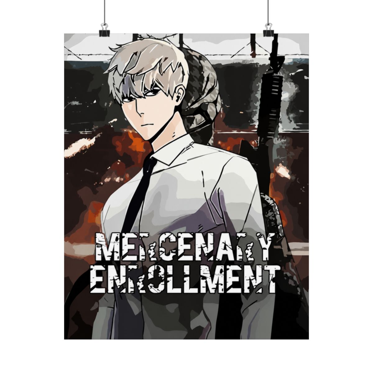 Metal Poster Mercenary Enrollment - Comics Heroes - Magnetic Poster - Gift Idea - alternate angle 2, merchandise