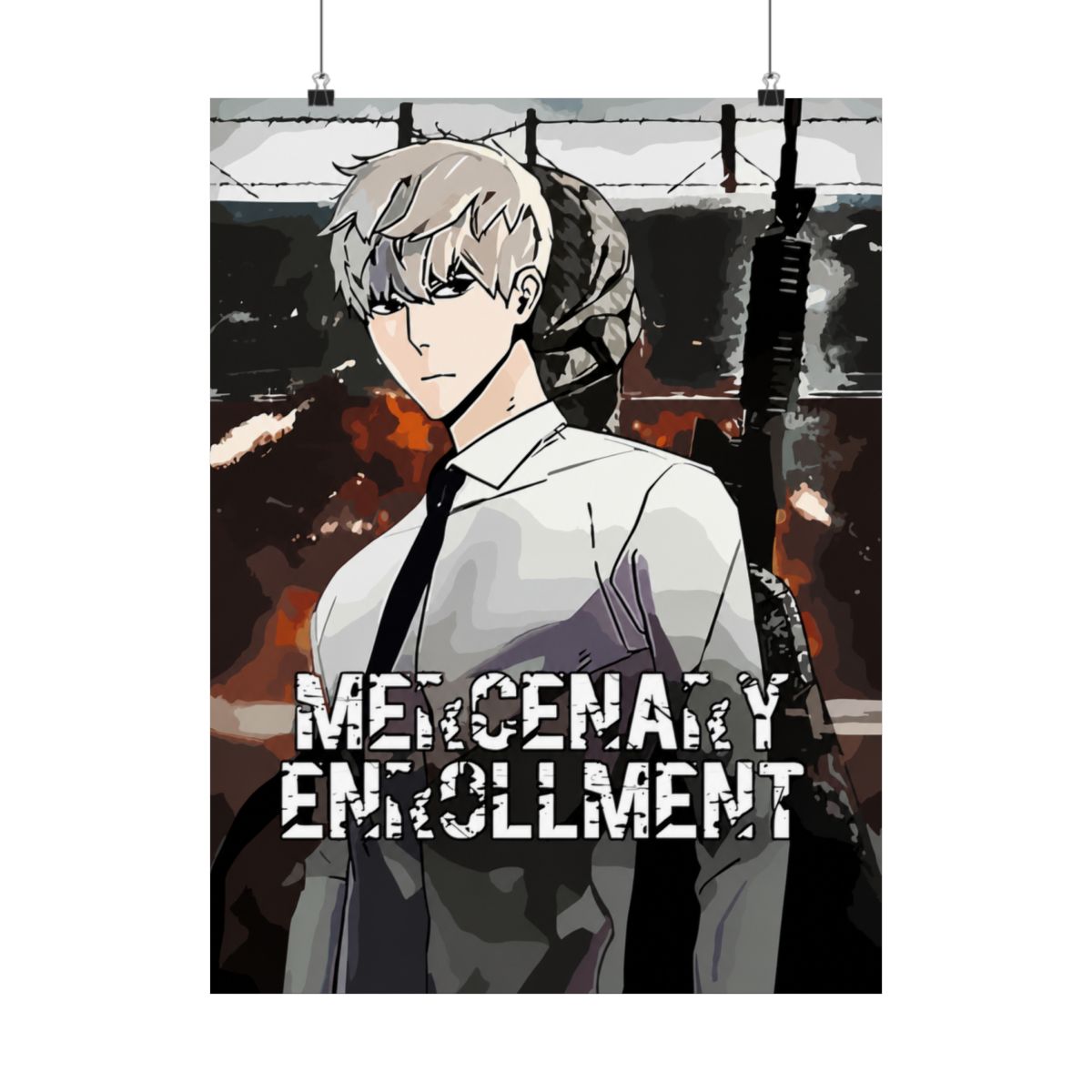 Metal Poster Mercenary Enrollment - Comics Heroes - Magnetic Poster - Gift Idea - alternate angle 1, merchandise